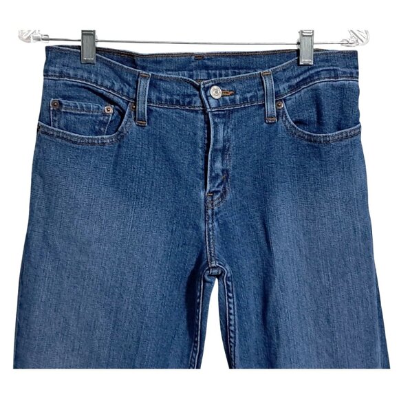 Y2K Levis Womens Bootcut Blue Denim Jeans Medium Wash Stretch Cotton Blend Size - Picture 5 of 10